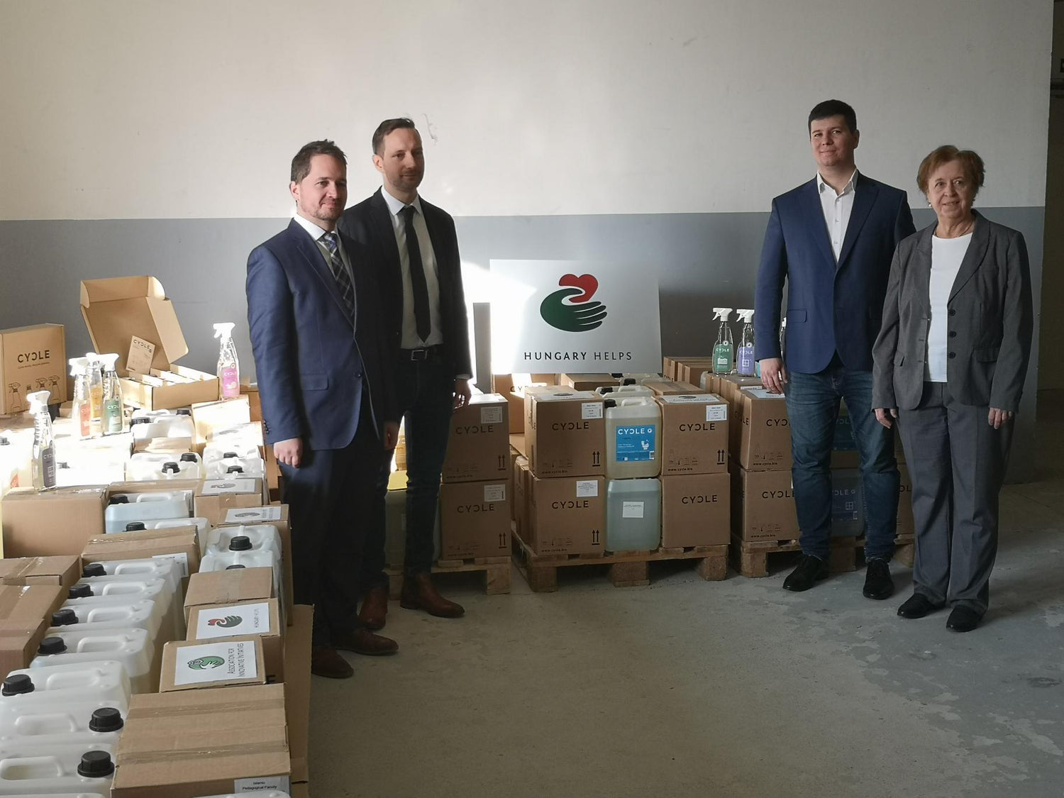 4 tonnes of CYCLE eco-friendly cleaning products are on their way to Bosnia and Herzegovina - CYCLE Eco Cleaning Products