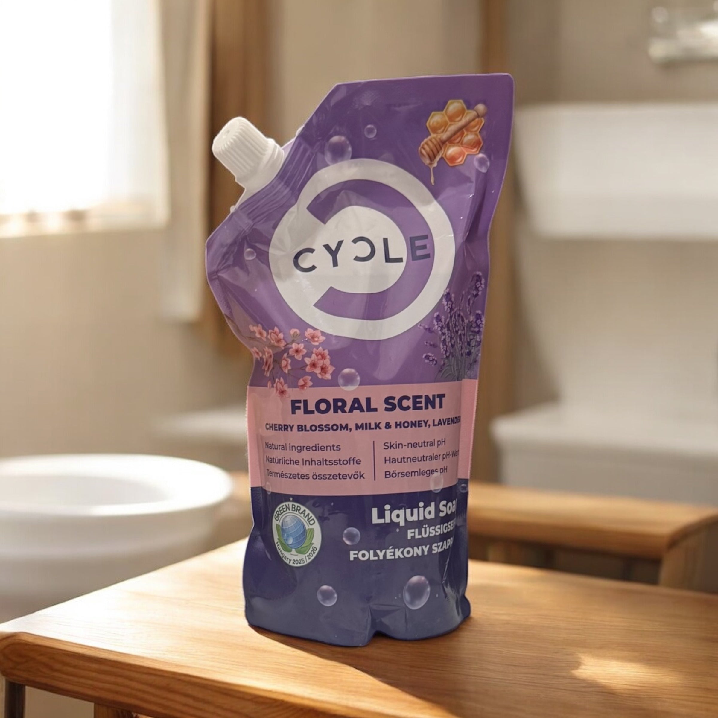 Cycle Cseresznyevirág illatú bőrbarát folyékony szappan (kb. 180 használatra)