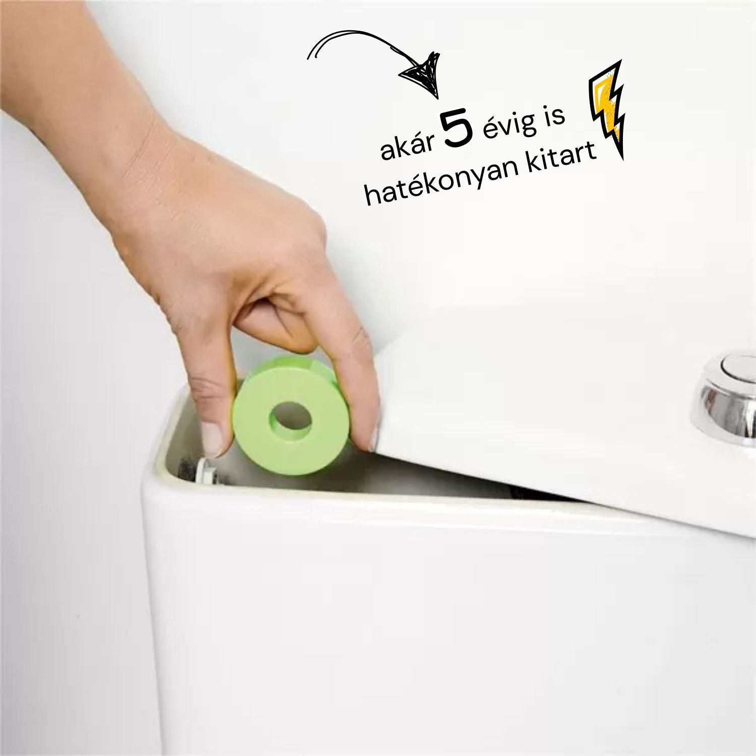 Anti-scaling magnetic ring for toilet tank - natural protection against scale without toxins
