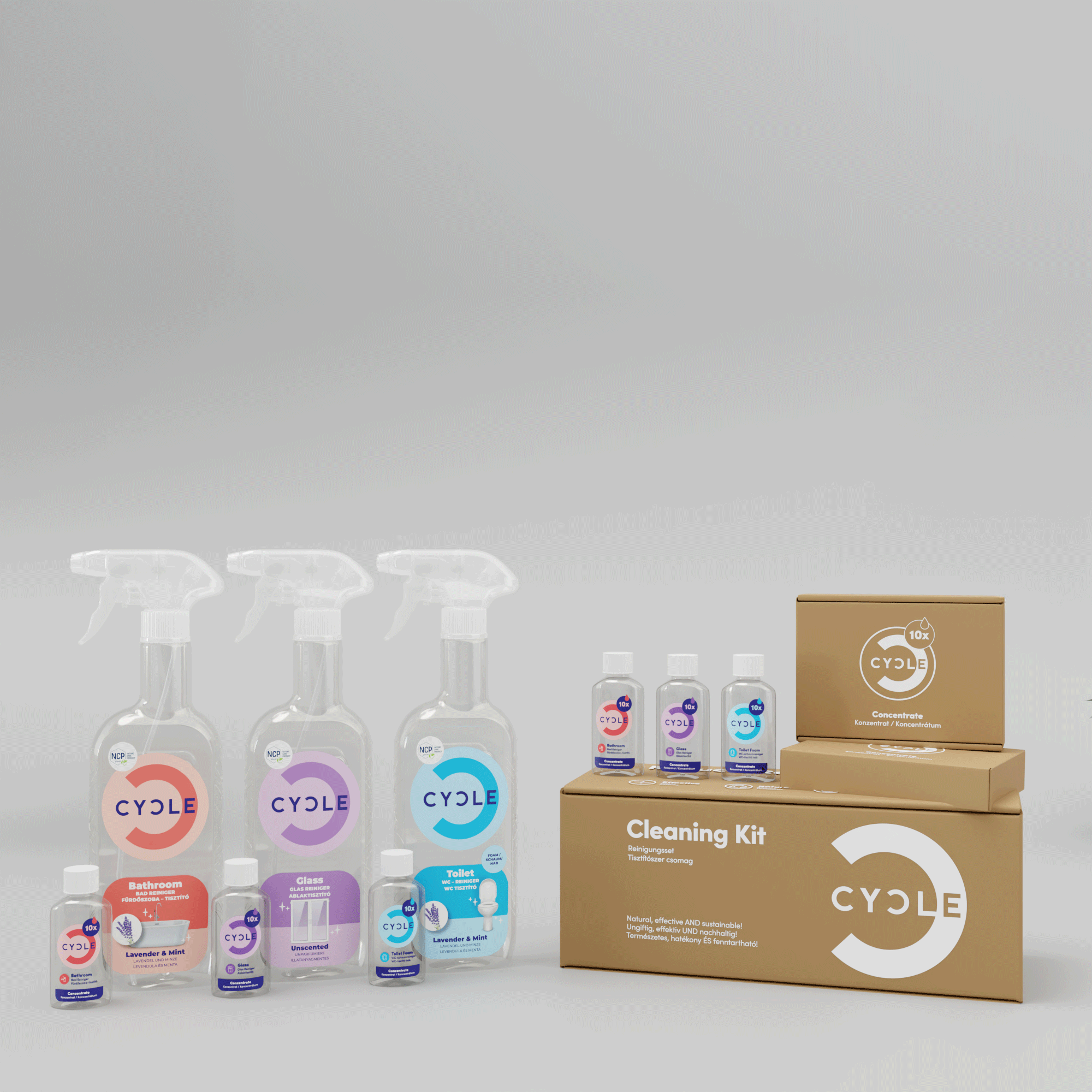 Bath Kit = 6 Bottles Worth + 3 Empties - CYCLE | Cleaners made Clean