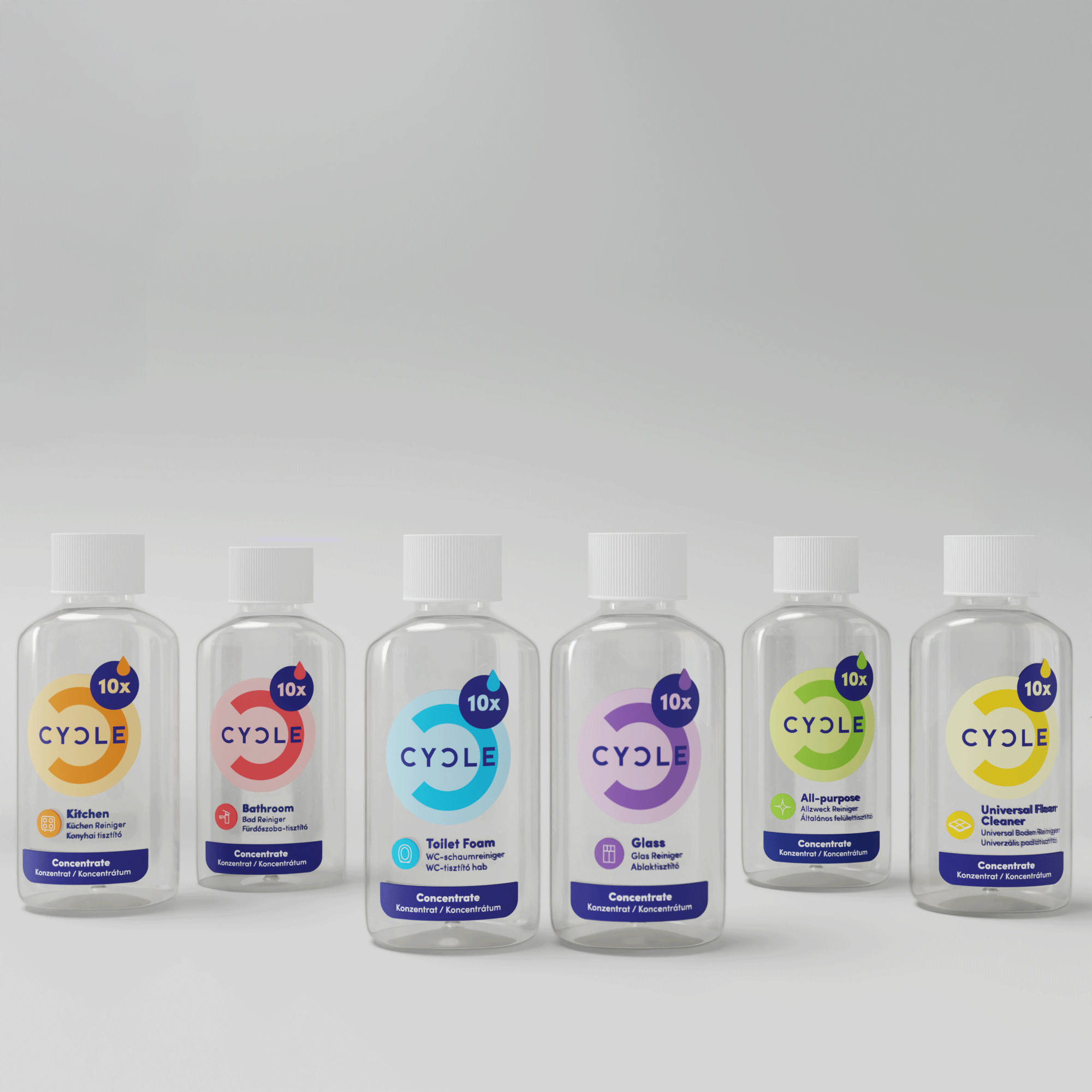 Home & Bath Refill Pack 6x50ml - CYCLE | Cleaners made Clean