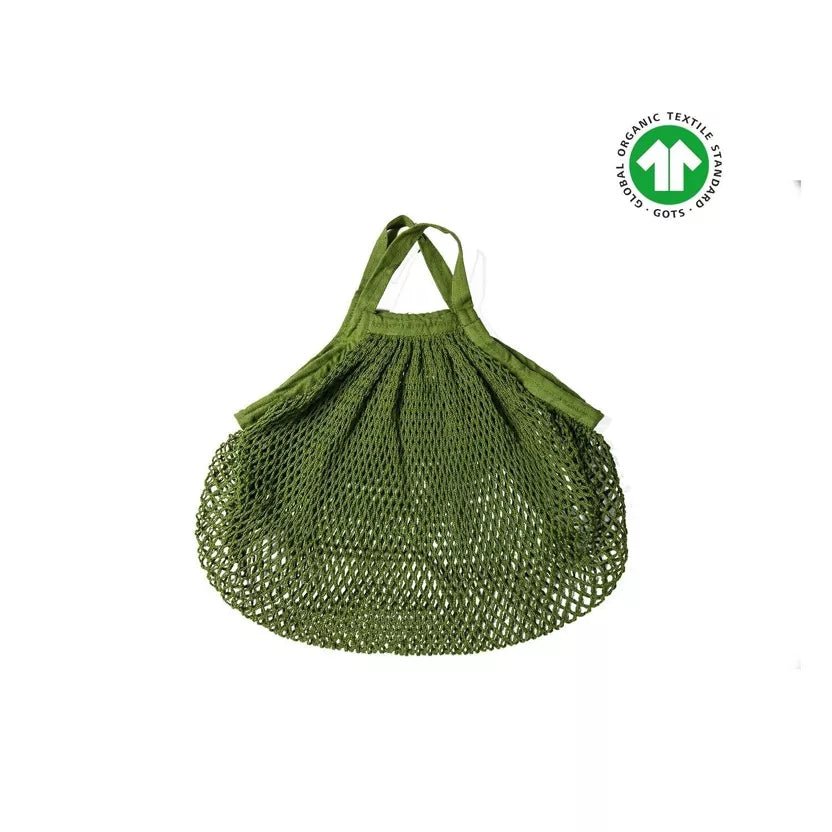 Organikus pamut hálós bevásárlótáska – kaktusz zöld - 3RD PARTY PRODUCT